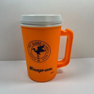 Vintage Snap On Orange Jug Thermos The Stork Needle Nose Pliers Logo USA